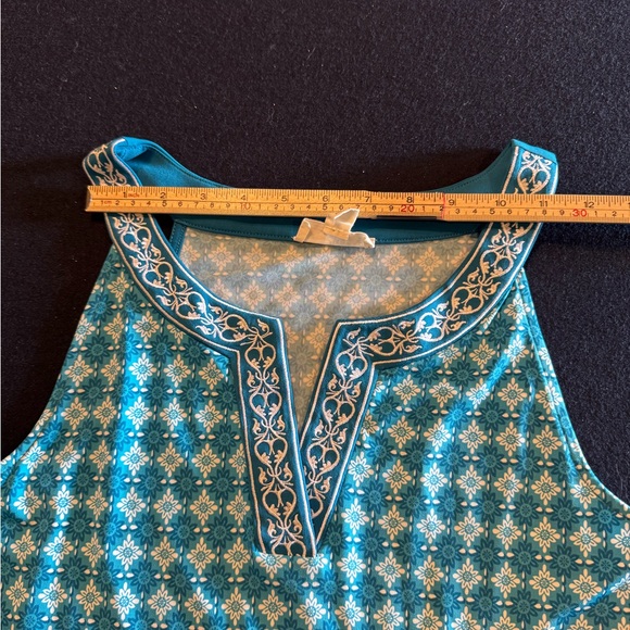 Magnolia Grace Blue and White Sleeveless Dress Sz Medium - Picture 9 of 15